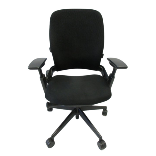 Steelcase Leap V2 Chair in Black Fabric - Bygone Icons