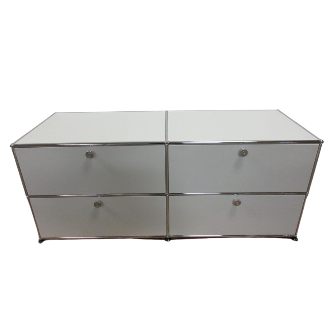 USM Haller Cabinet 2x2 with 4 Drawers in Off-White - Bygone Icons