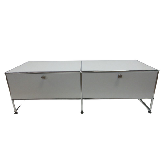 USM Haller Console / Sideboard 2-Drawer with Legs in Off-White - Bygone Icons