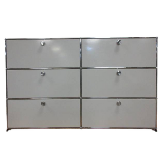 USM Haller Cabinet / Dresser 2x3 with 6 Drawers in Off-White - Bygone Icons