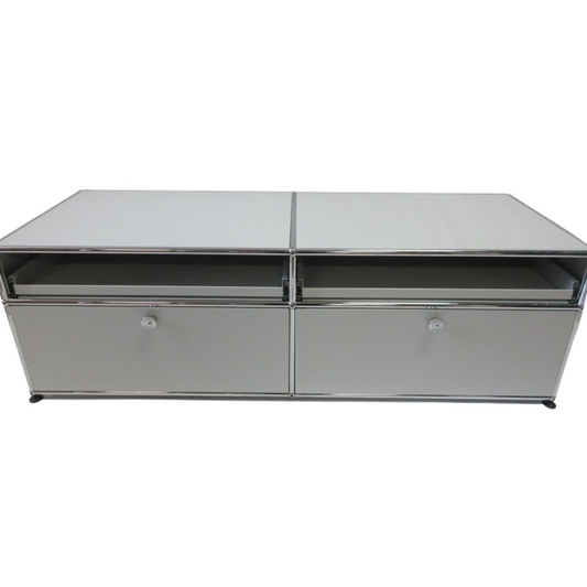 USM Haller Console 2x2 with 2 Drawers + 2 Pull-Out Shelves in Off-White - Bygone Icons