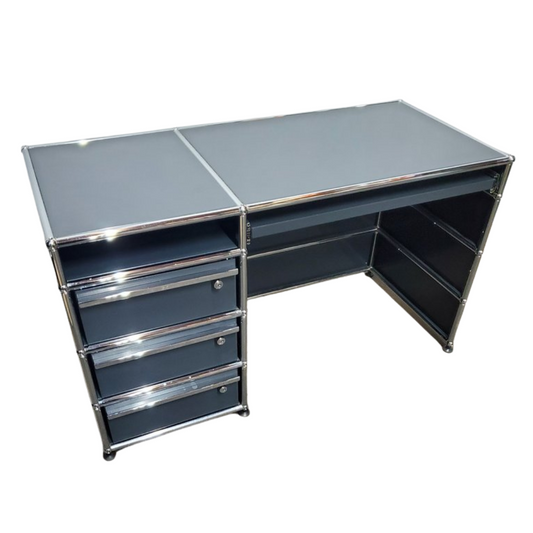 USM Haller Computer Desk in Anthracite - Bygone Icons