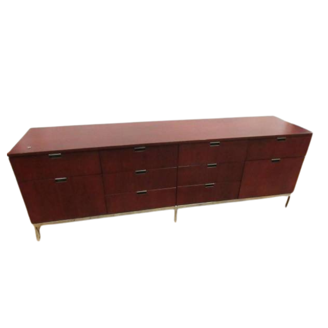 Florence Knoll 4-Position 10-Drawer Cherry Wood Credenza - Bygone Icons