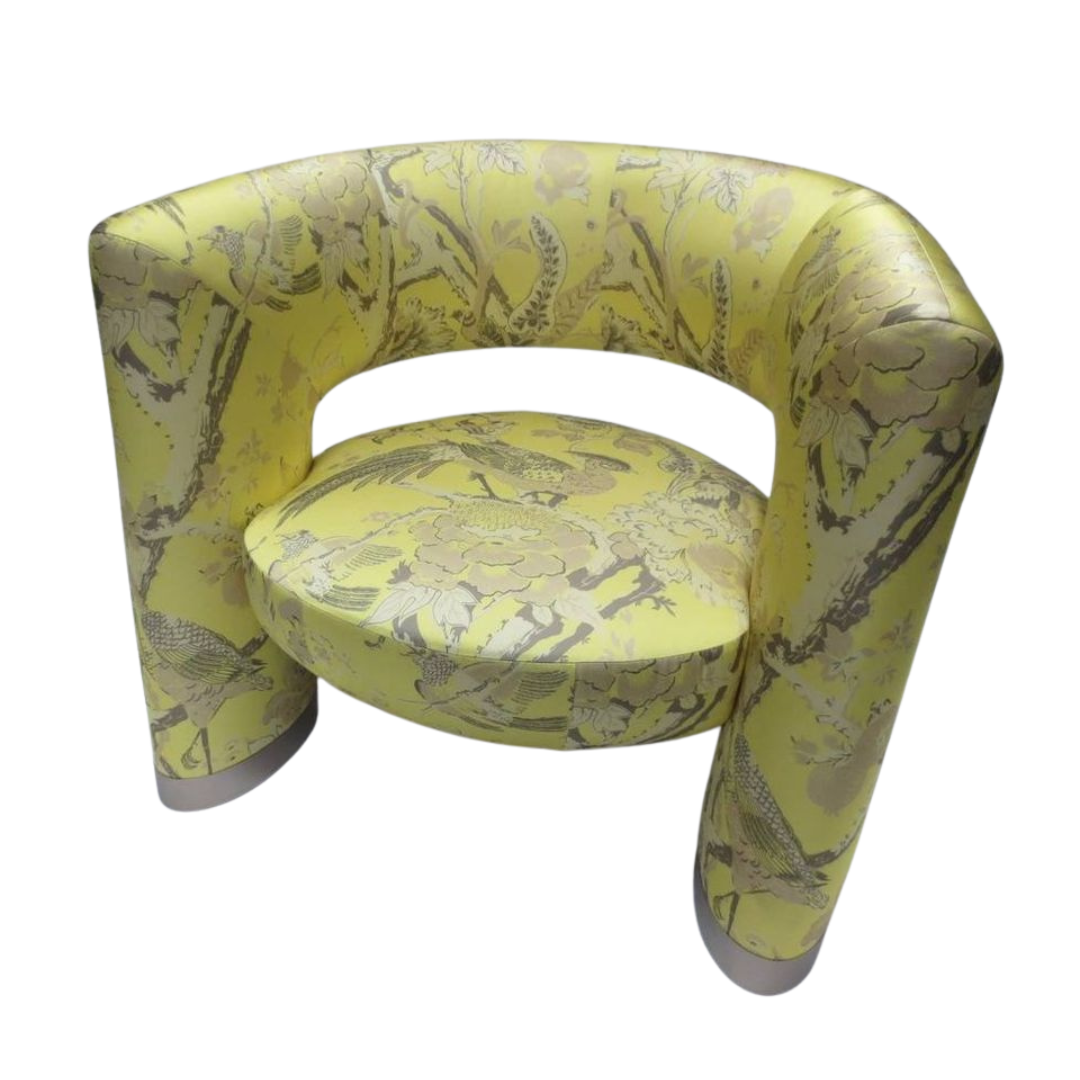 Man of Parts Via Del Corso Chair in Yellow Print - Bygone Icons