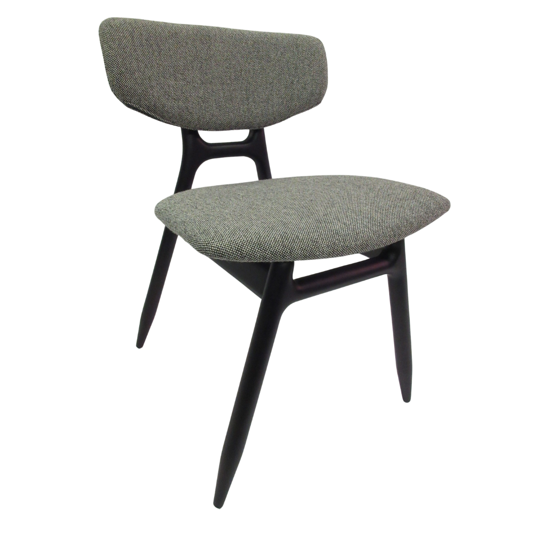 Capdell Eco Upholstered Side Chair in Grey Fabric - Single (New)