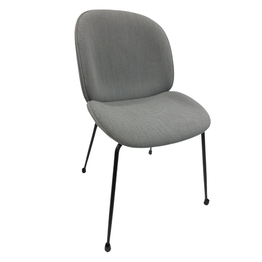 Gubi Beetle Fully Upholstered Dining Chair in Grey (Original, New)