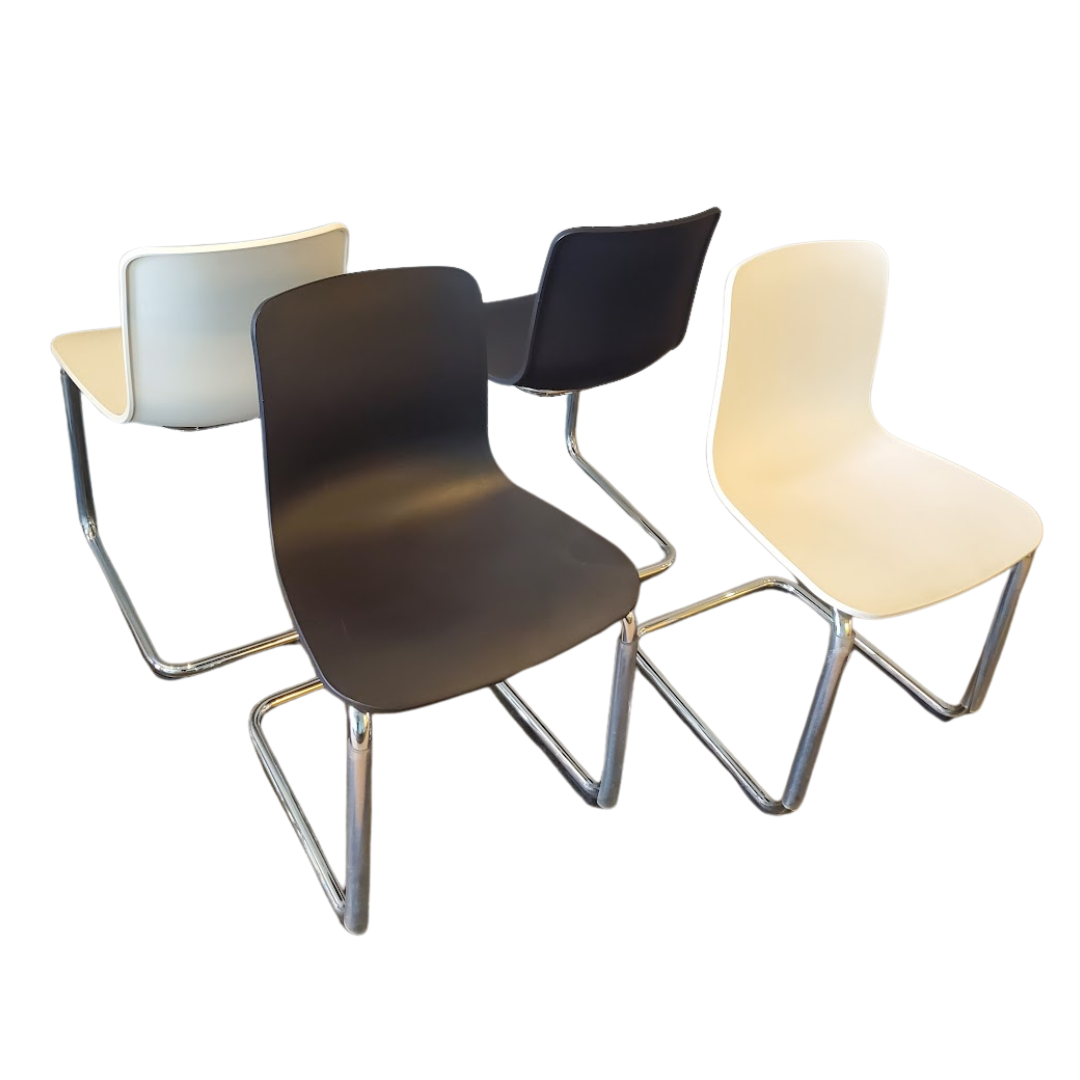 Vitra HAL Dining Chair with Cantilever Base in Black