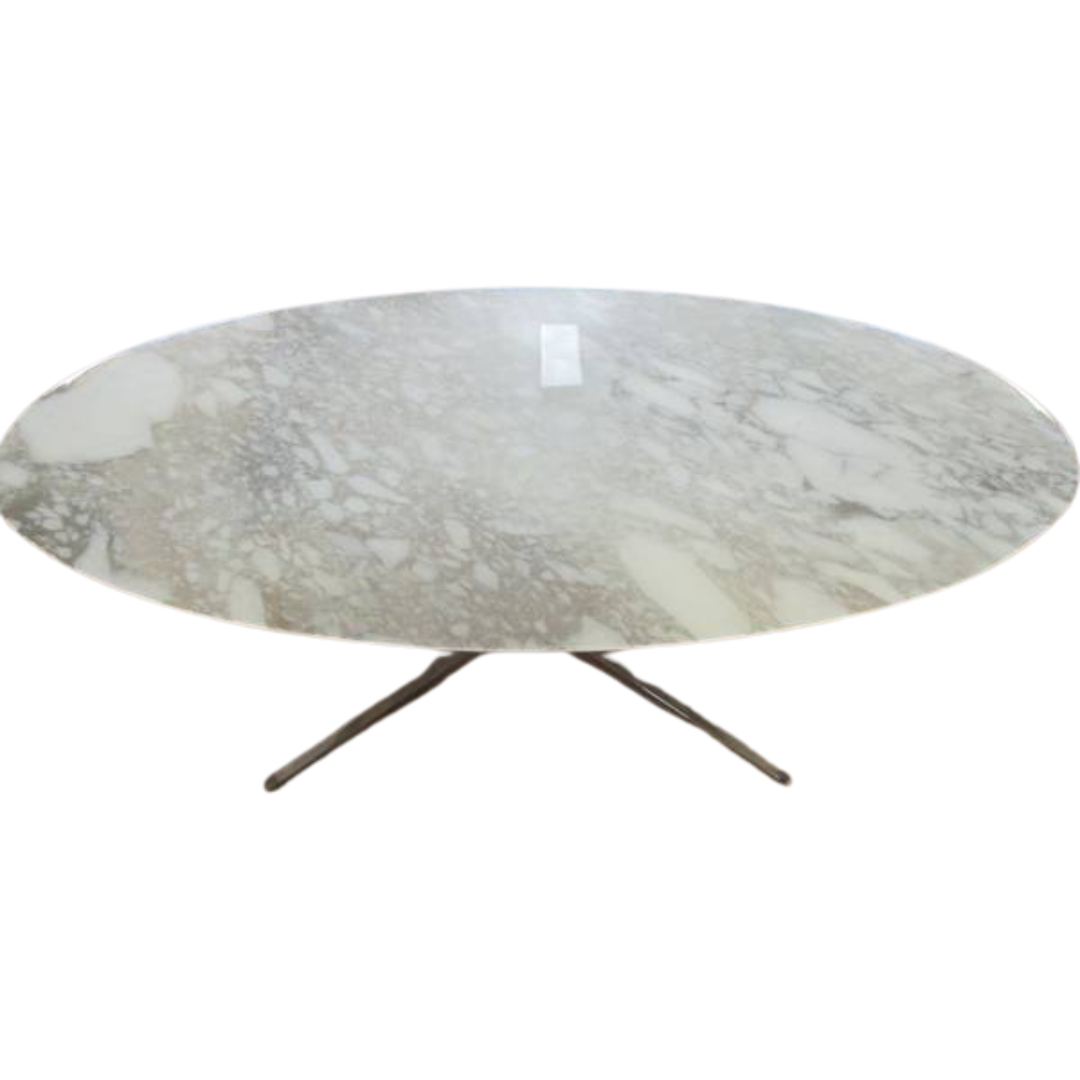 Florence Knoll Oval Table in Marble - Bygone Icons