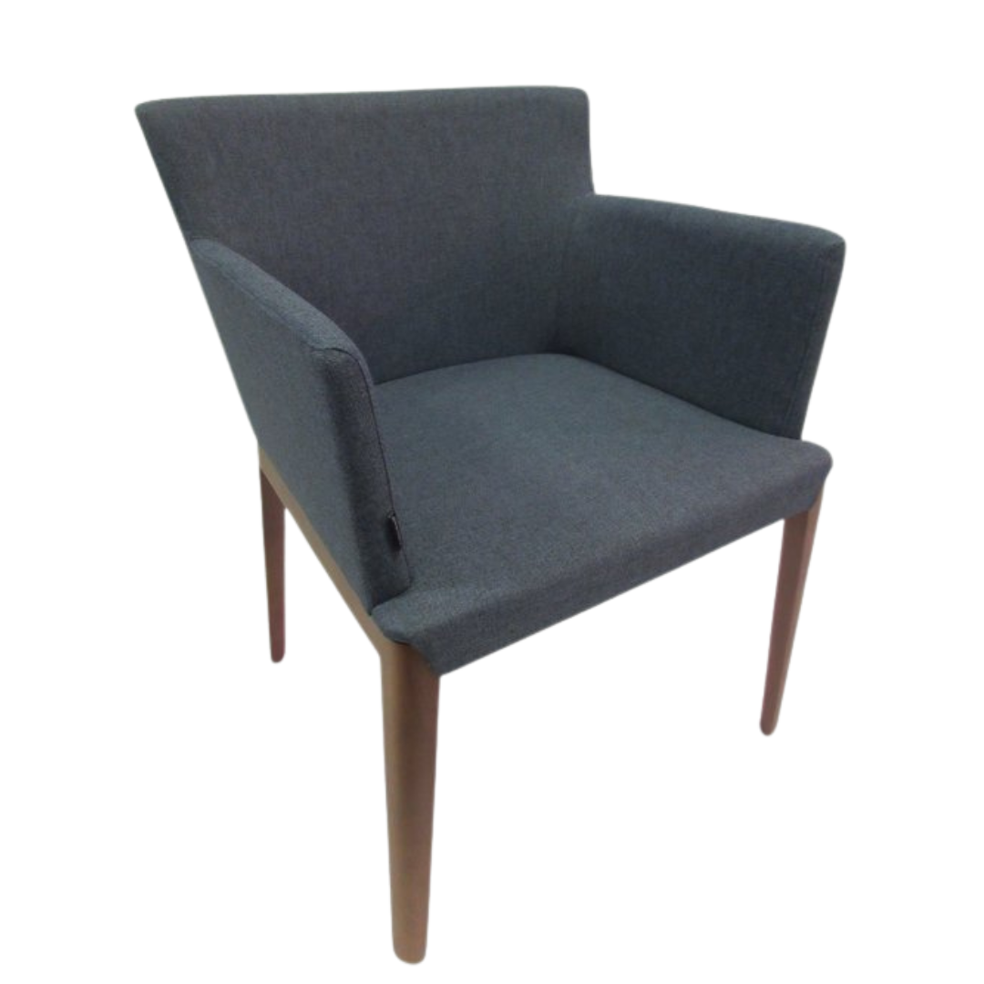 Capdell Dual Armchair in Grey Fabric (New) - Bygone Icons