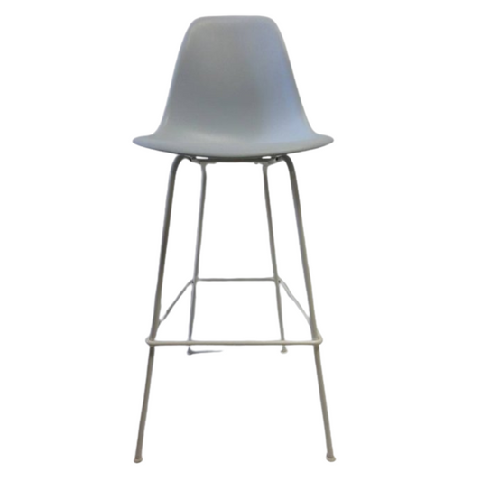 Herman Miller Eames Plastic Molded Bar Stool in Blue Ice - Bygone Icons