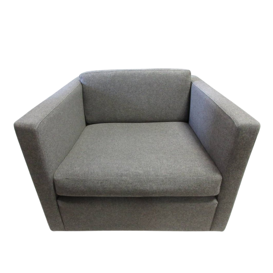 Knoll Pfister Lounge Chair in Grey Wool - Bygone Icons