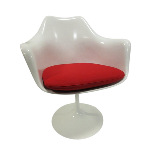 Knoll Saarinen Tulip Armchair with Red Seat (Original) - Bygone Icons