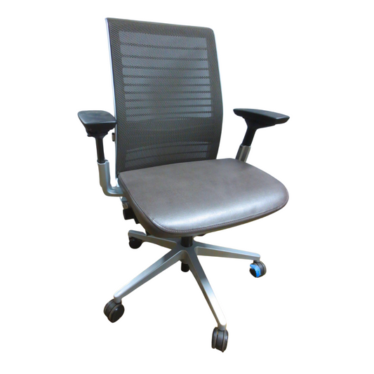 Steelcase Think V2 Ergonomic Office Chair in Brown Eco-Leather