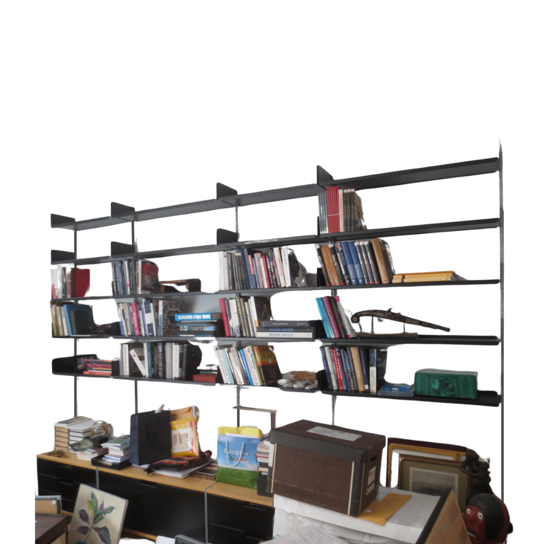 Vitsoe Shelving System with 7 Drawers and 20 Shelves in Black