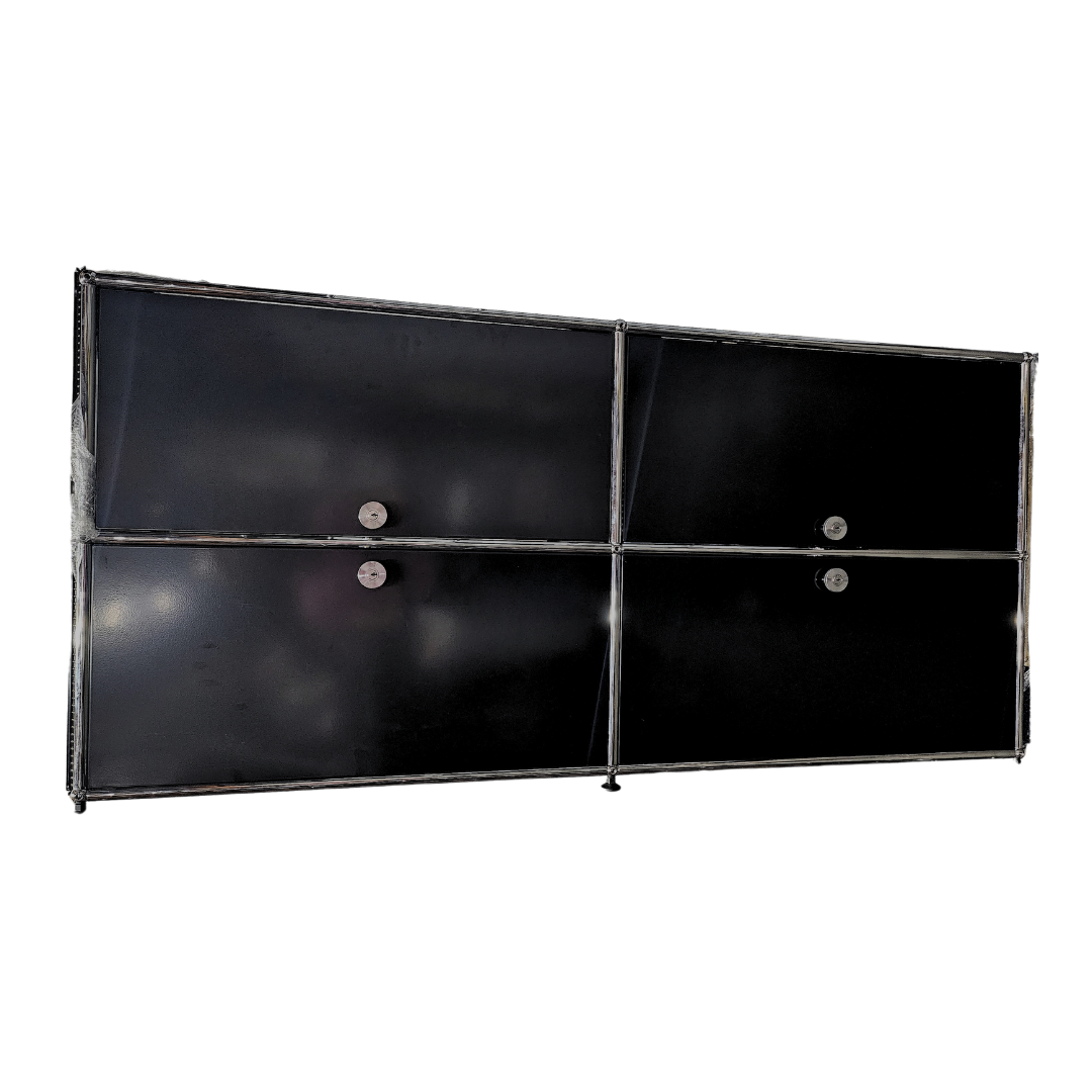 USM Haller Cabinet / Console 2x2 with 4 Doors in Black