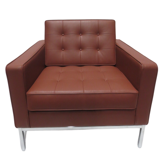 Florence Knoll Lounge Chair in Maroon