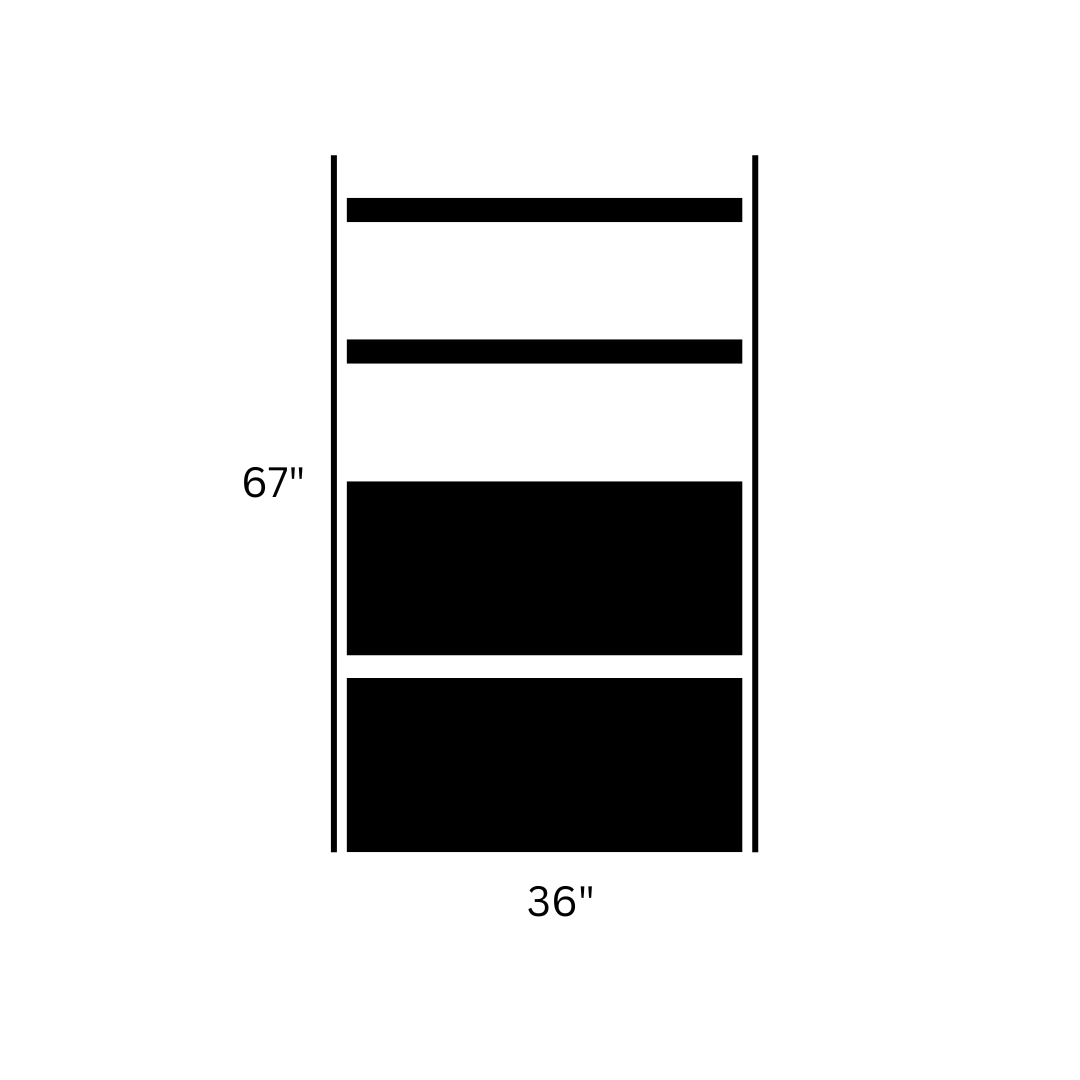 Vitsoe Shelving System with 2 Shelves and 2 Drawers in Off-White