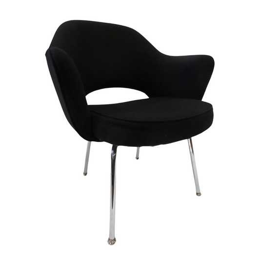 Knoll Saarinen Executive Armchair in Black Fabric (Original)