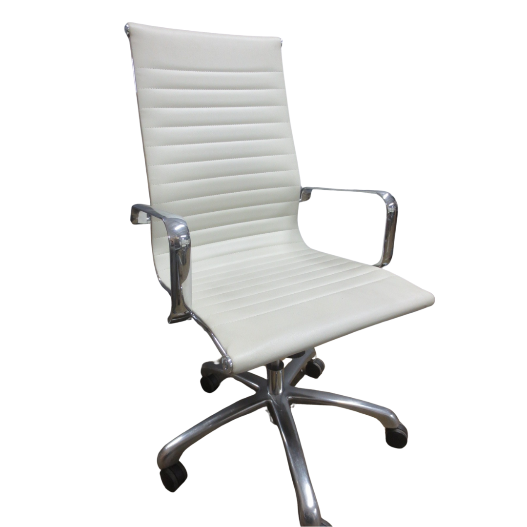 Eames Style Executive Conference Chair in White - Set of 6