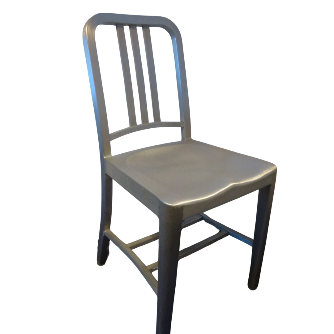 Emeco 1006 Navy Chair in Brushed Aluminum