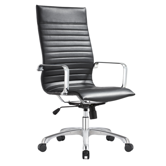 Woodstock Janis High Back Conference Chair in Black Eco Leather