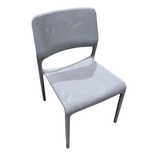 Knoll Spark Stacking Side Chair in Grey (Noticeable Wear)