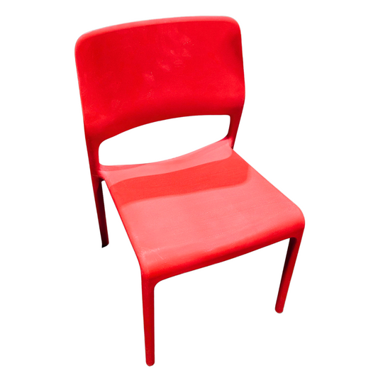 Knoll Spark Stacking Side Chair in Red (Noticeable Wear)