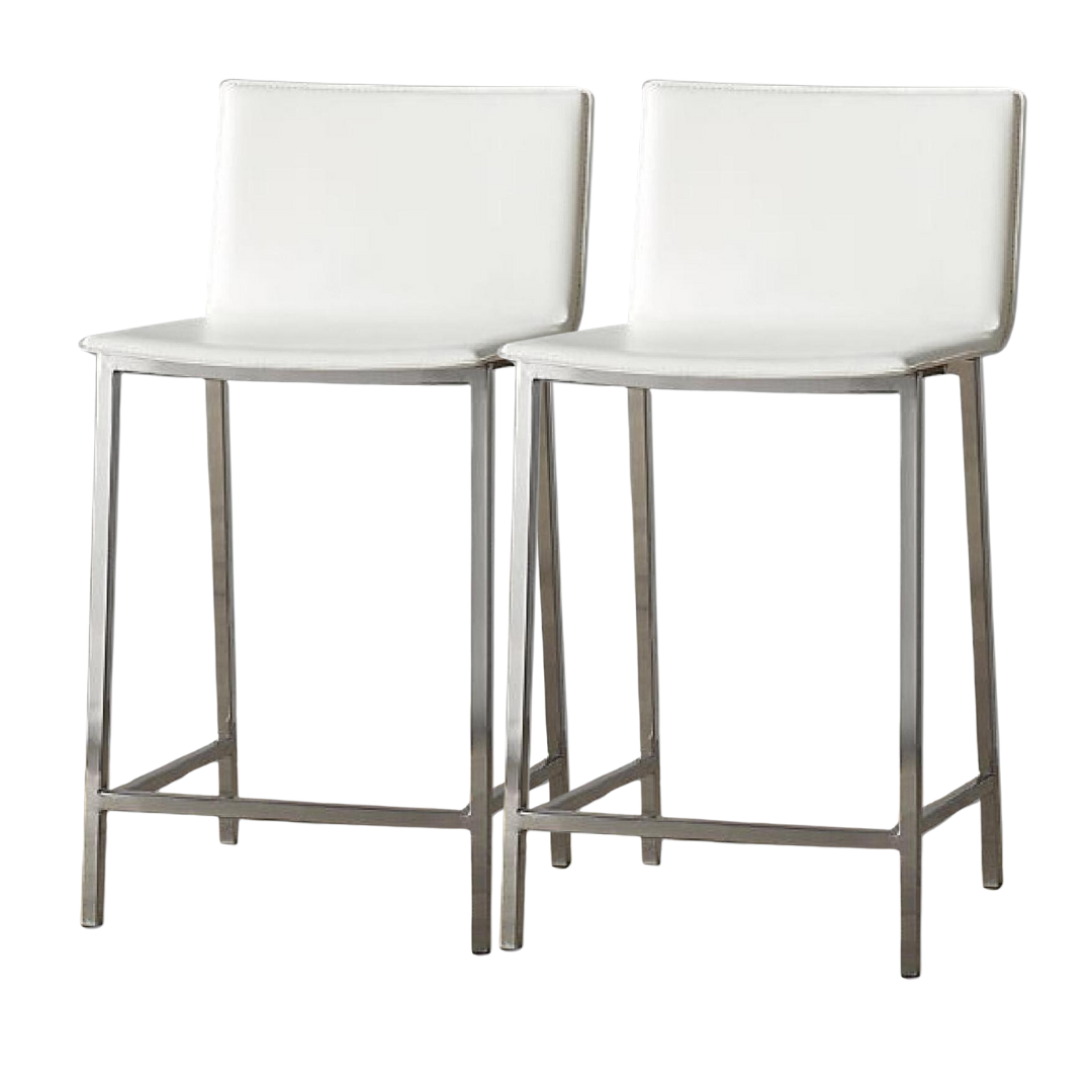 CB2 Phoenix Ivory Counter Height Stool - Set of 2