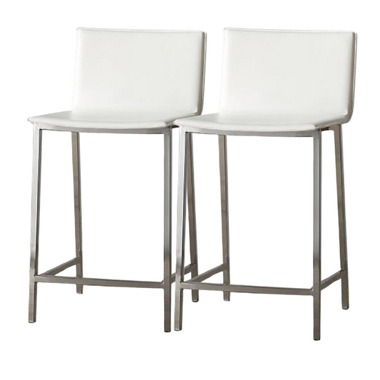 CB2 Phoenix Ivory Counter Height Stool - Set of 2