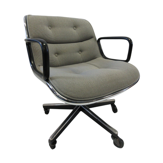 Knoll Pollock Executive Chair in Light Grey Fabric