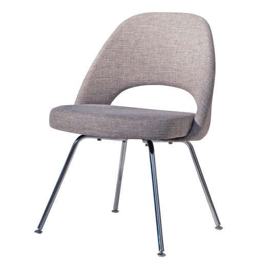 Knoll Saarinen Executive Side Chair in Grey Fabric (Single, Original)