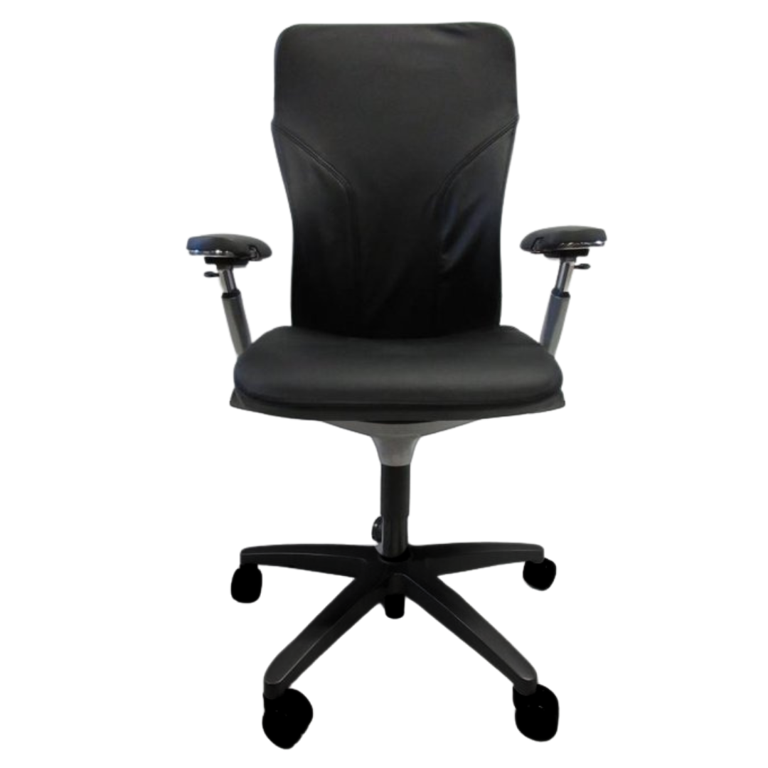 Allsteel Acuity Task Chair in Black Leather (New in Box)