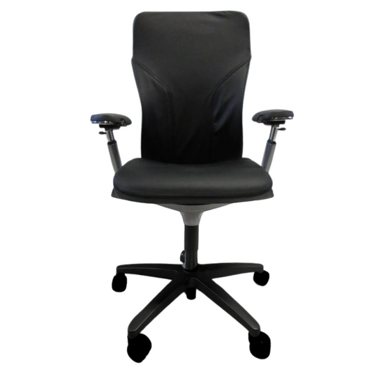 Allsteel Acuity Task Chair in Black Leather (New in Box)