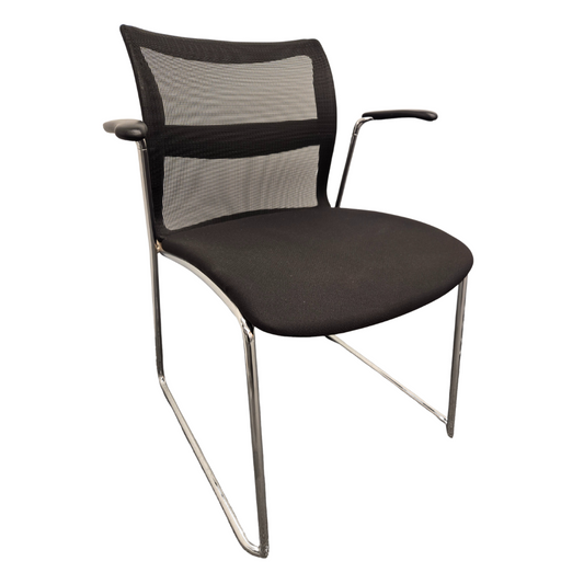 Stylex Zephyr Armchair with Mesh Back and Fabric Seat