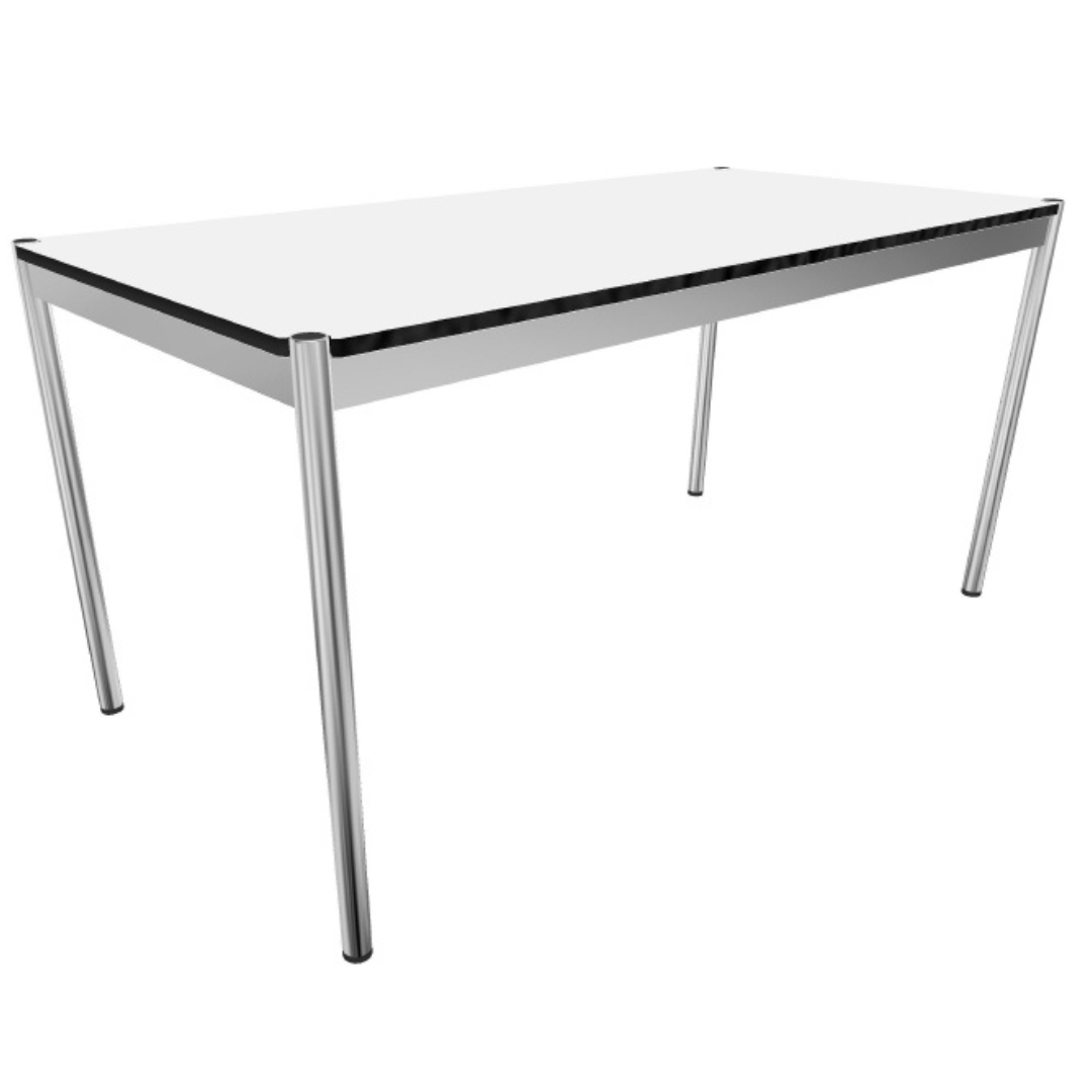 USM Haller T59 30x59-in Desk-Table in Pearl Grey Laminate