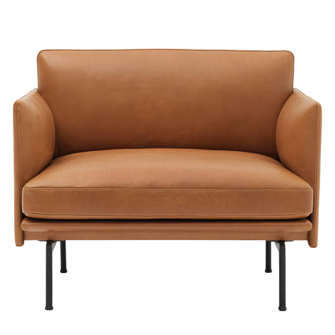 Muuto Outline Armchair in Cognac Leather (New in Box)