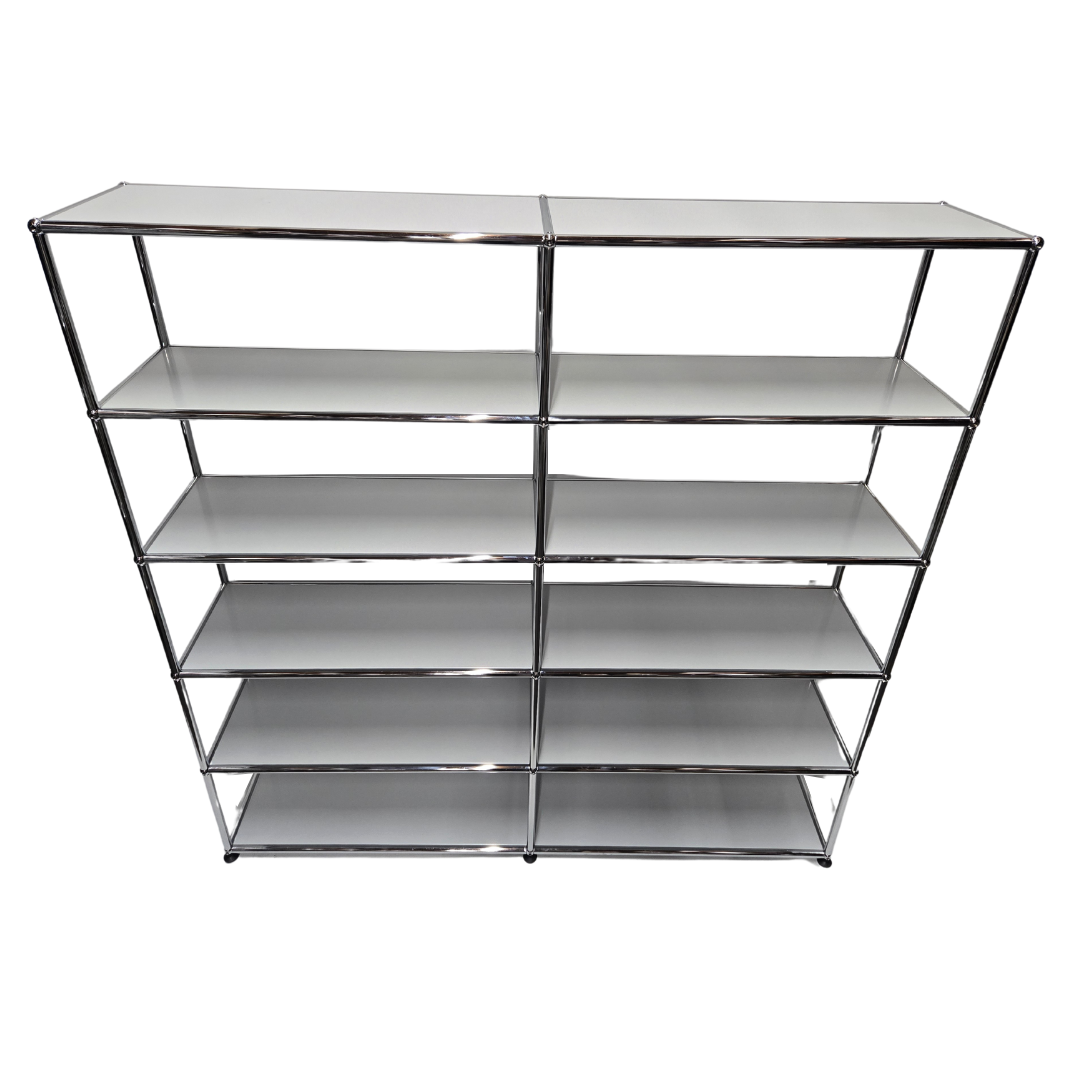 USM Haller 2x5 10-Shelf Bookcase in Light Grey
