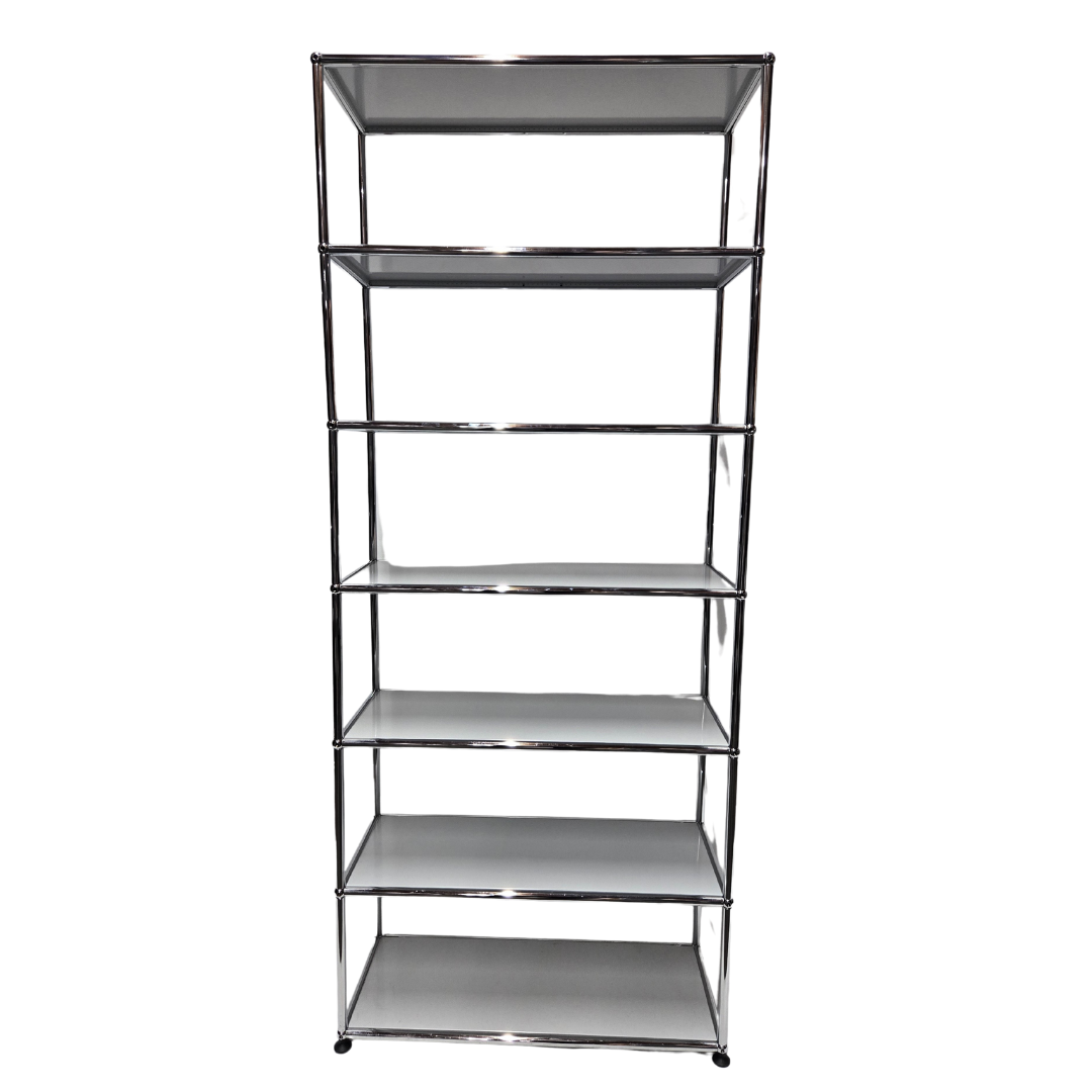 USM Haller 1x6 6-Shelf Bookcase in Light Grey