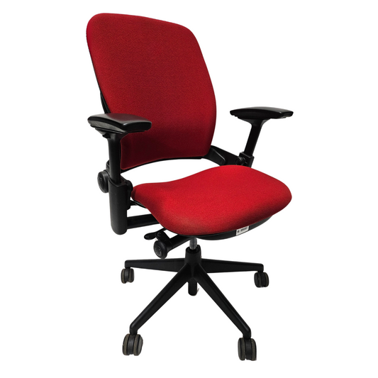 Steelcase Leap V2 Chair in Red Fabric