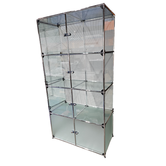 USM Haller 2x4 Cabinet with Glass Doors