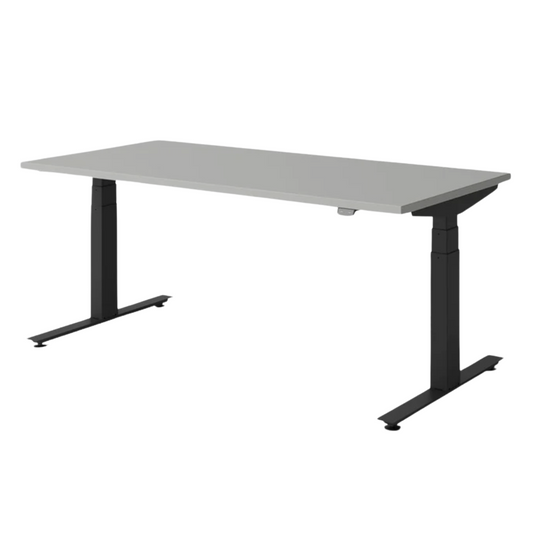 Herman Miller Nevi 64x29-in Sit-Stand Height Adjustable Desk in Grey