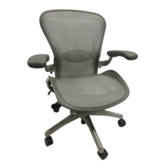 Herman Miller Aeron Chair with Lumbar Pad, Size B, in Titanium