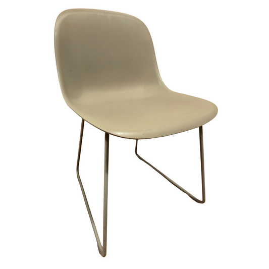 Muuto Fiber Side Chair with Sled Base in Putty