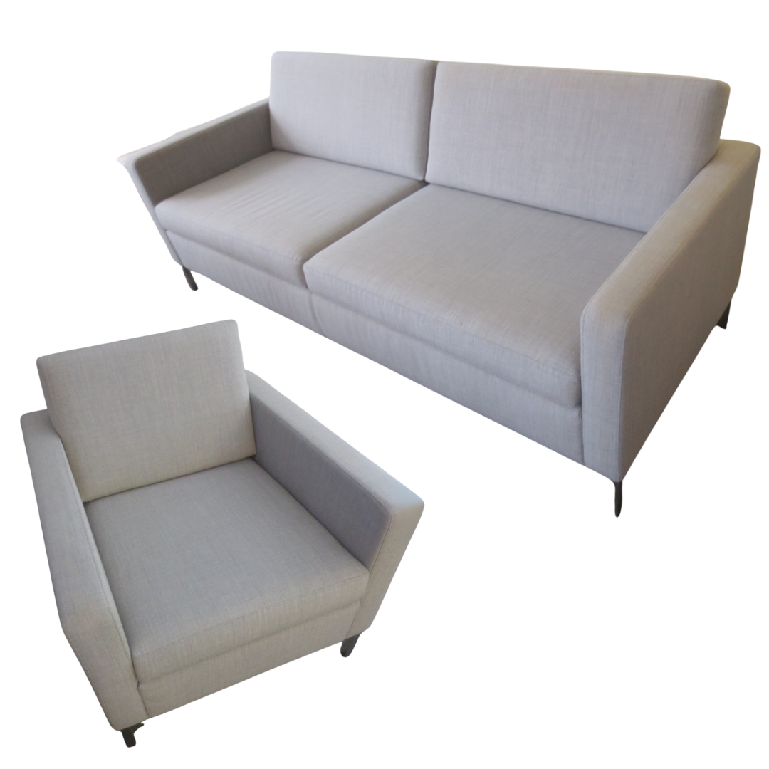 Keilhauer Doon Sofa in Light Grey + 1 Lounge Chair