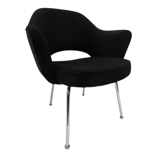 Knoll Saarinen Executive Armchair in Black Fabric