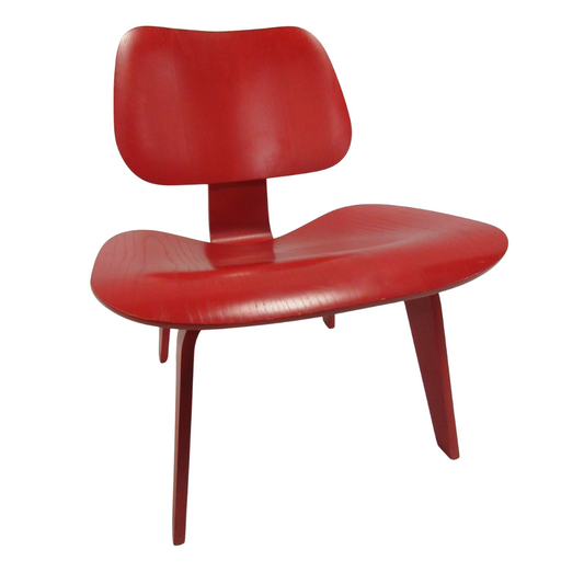 Herman Miller Eames Molded Plywood Lounge Chair in Red