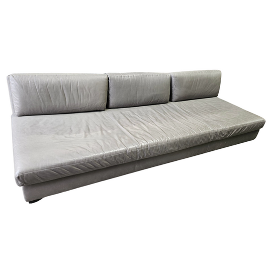 Restoration Hardware Cloud 10x3.5-ft Grey Leather Armless Sofa