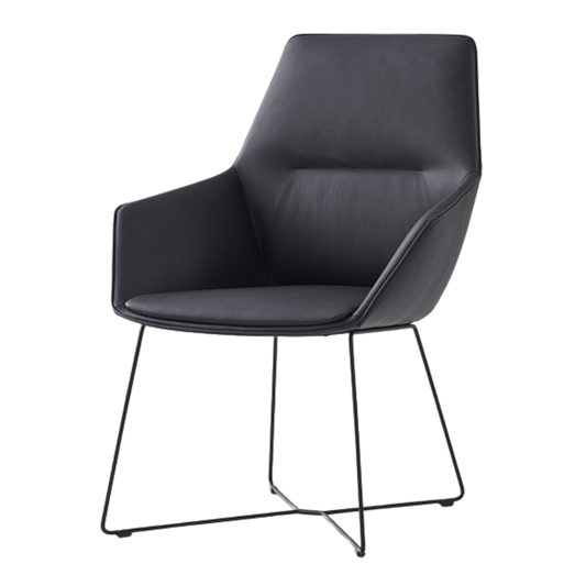 Davis Sachet High Back Lounge Chair in Grey