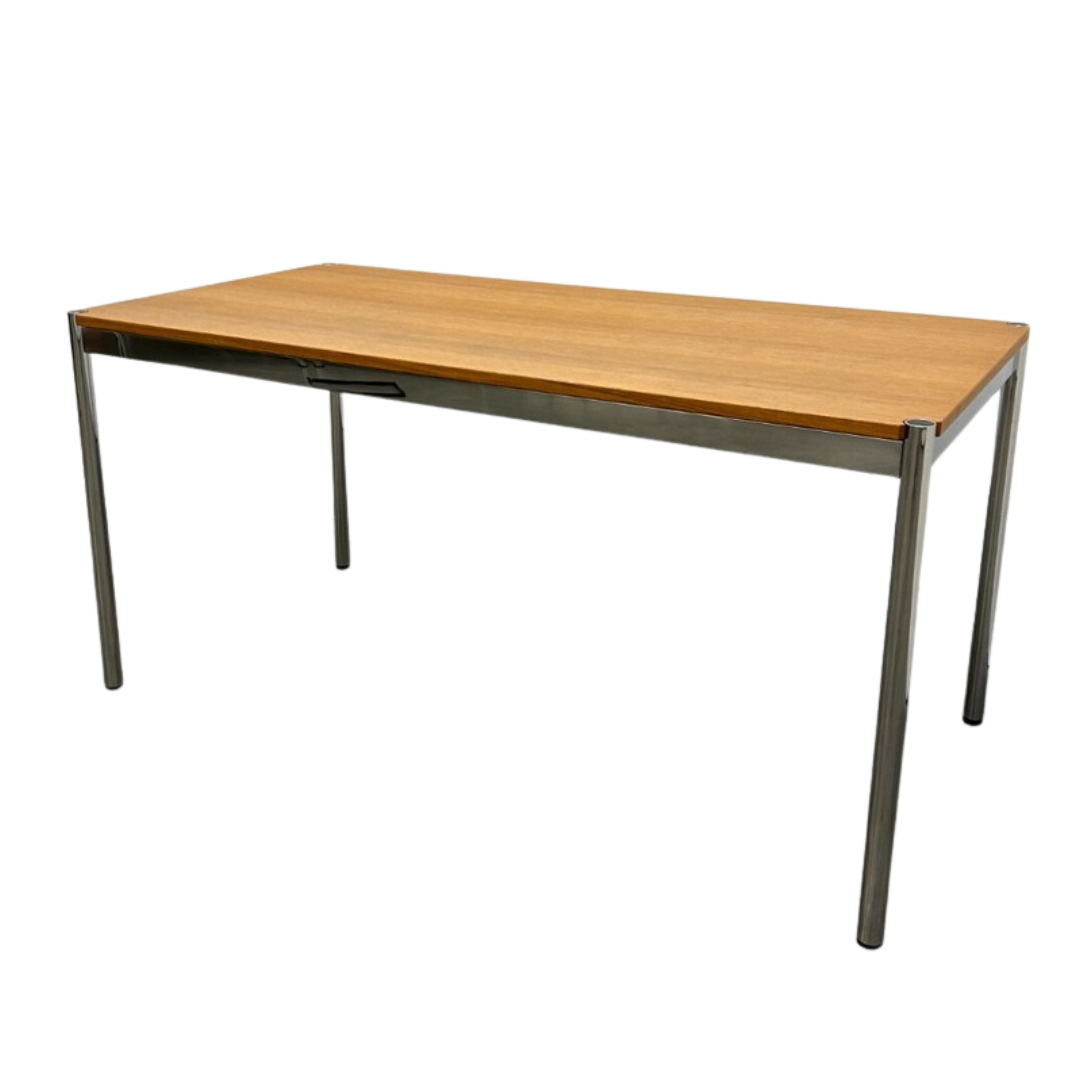 USM Haller T59 30x59-in Desk-Table in Wood Grain
