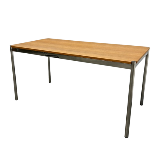 USM Haller T59 30x59-in Desk-Table in Wood Grain